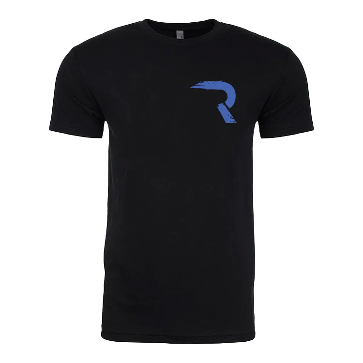 RECON Back The Blue American USA Flag T-Shirt - Black - Image 2