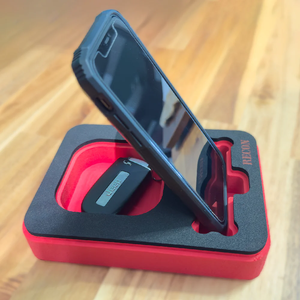 RECON Foam Desk Caddy Organizer Stand For Phone, Keys, Earbuds & More - Image 2