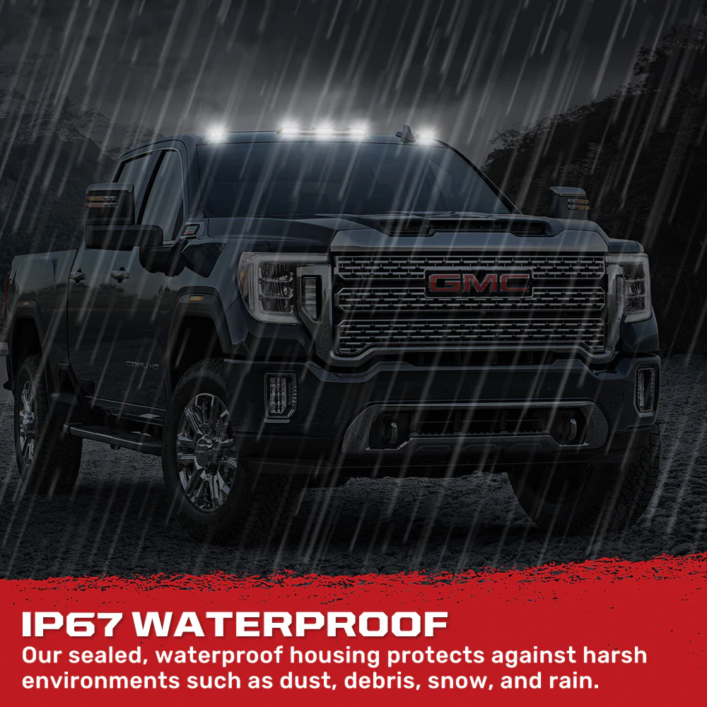 RECON - GMC & Chevy 20-25 (4th Gen) Heavy-Duty 3-Pc Cab Roof Light Set 2-Way Front & Rear Facing Ultra High-Power LED (ATTN: For models that DID NOT come with factory cab roof lights) - Multiple Options - Image 33