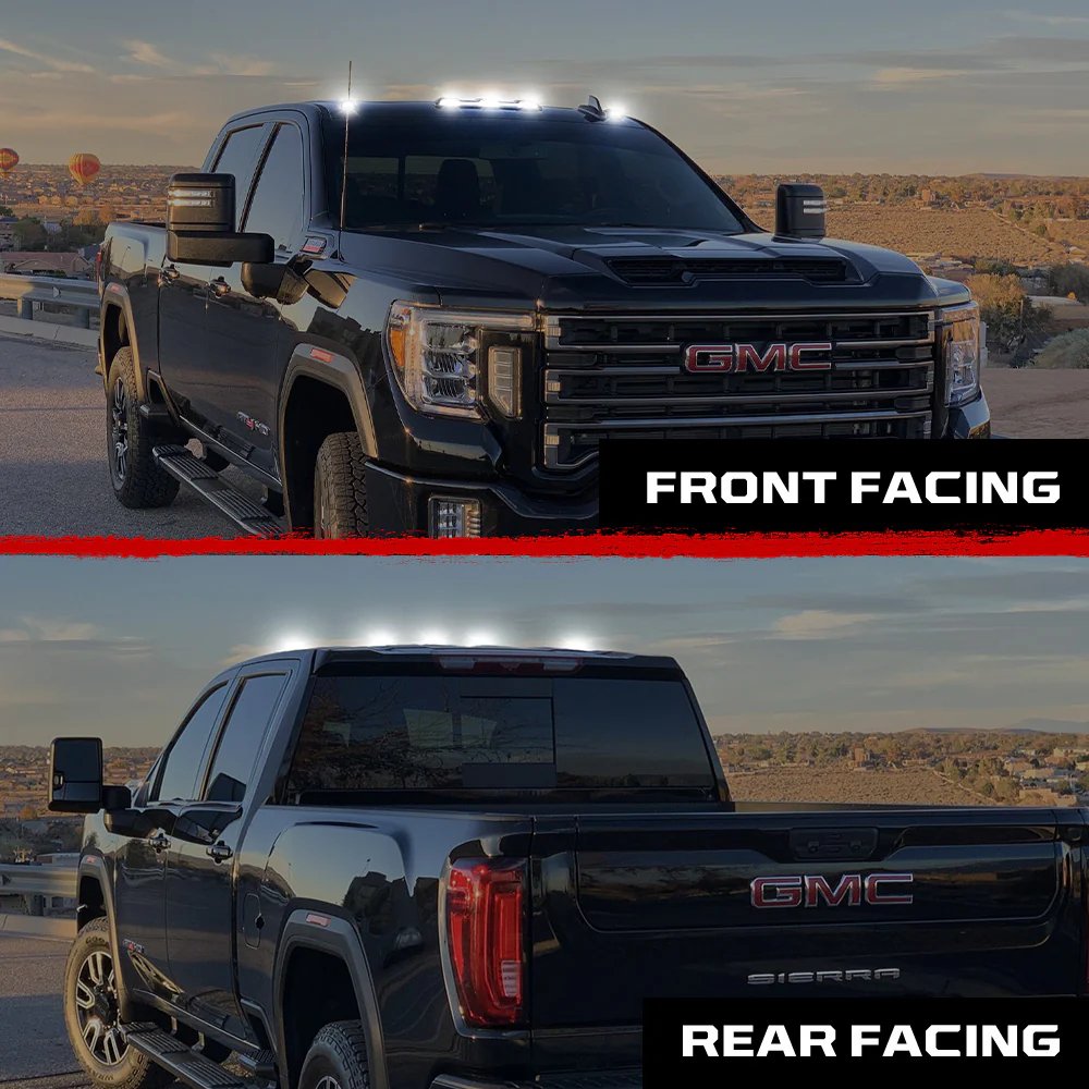 RECON - GMC & Chevy 20-25 (4th Gen) Heavy-Duty 3-Pc Cab Roof Light Set 2-Way Front & Rear Facing Ultra High-Power LED (ATTN: For models that DID NOT come with factory cab roof lights) - Multiple Options - Image 43