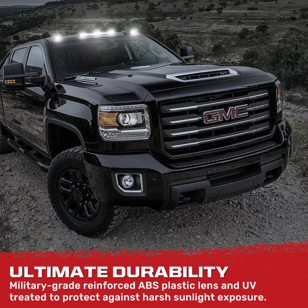 RECON - GMC & Chevy 20-25 (4th Gen) Heavy-Duty 3-Pc Cab Roof Light Set 2-Way Front & Rear Facing Ultra High-Power LED (ATTN: For models that DID NOT come with factory cab roof lights) - Multiple Options - Image 44