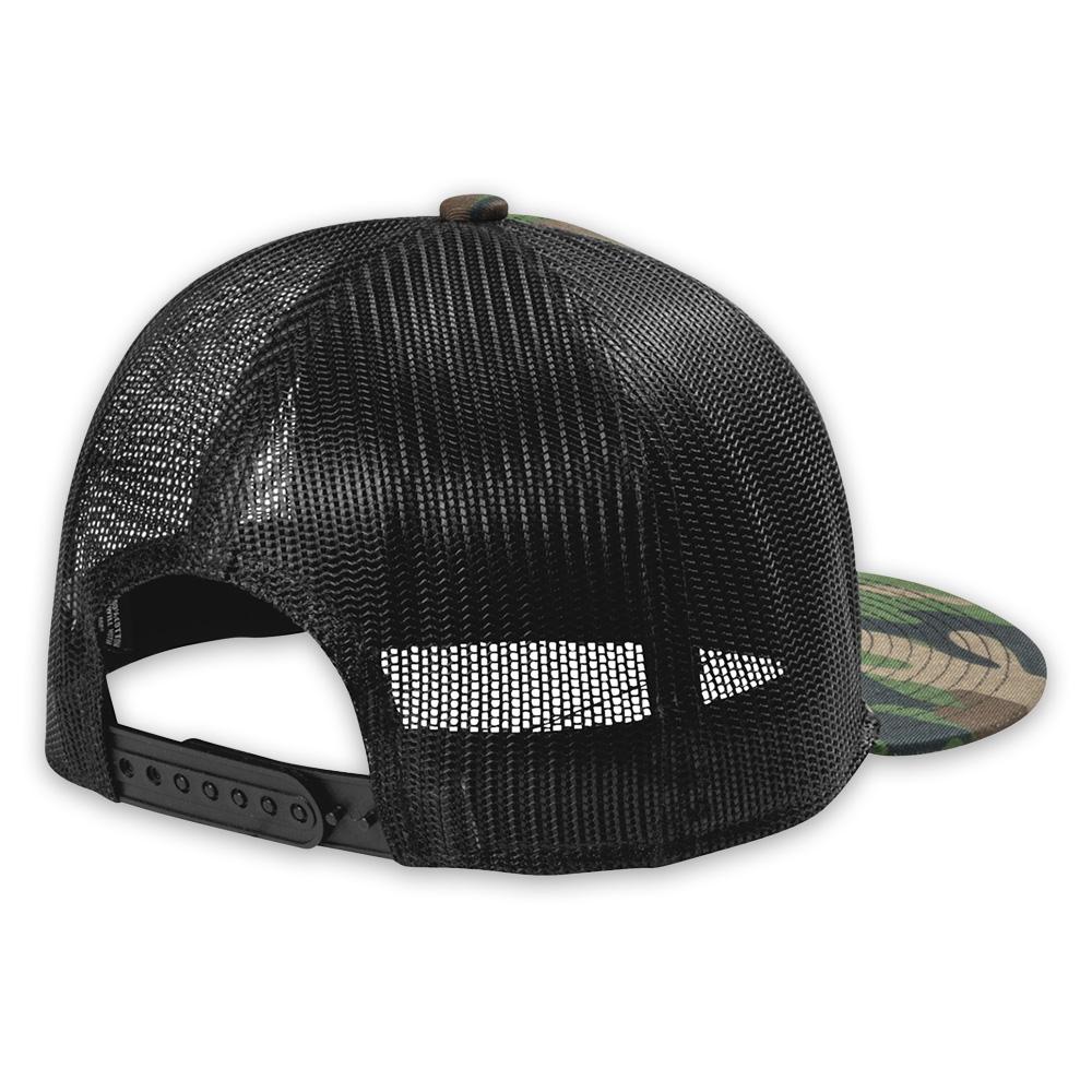 RECON "R" Trucker Snapback Hat - Green Camo - Image 2