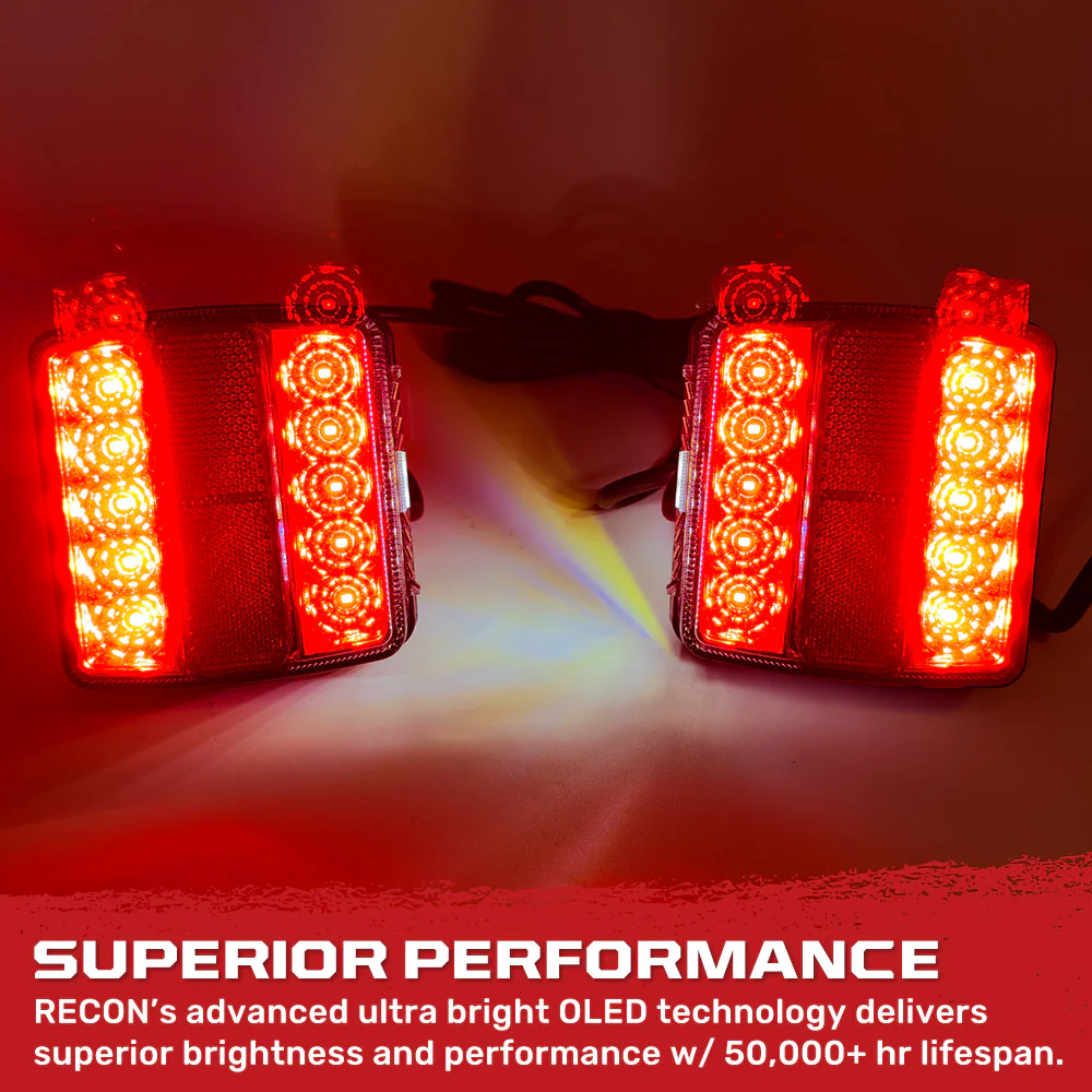 Red Magnetic 2-Pc Universal LED Trailer Lights (Red Running Lights, Brake Lights & Turn Signals) 7-Pin Plug - Image 7