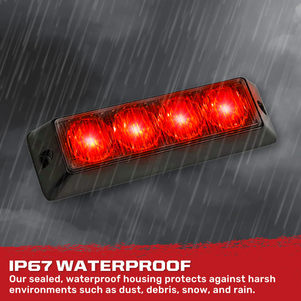 Universal 4-Watt 19 Function 4 LED Emergency Flashing Strobe Light - Multiple Colors - Image 11