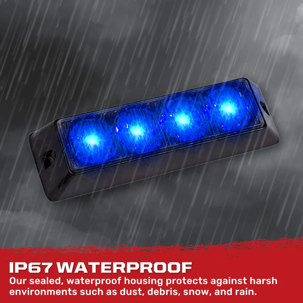 Universal 4-Watt 19 Function 4 LED Emergency Flashing Strobe Light - Multiple Colors - Image 18