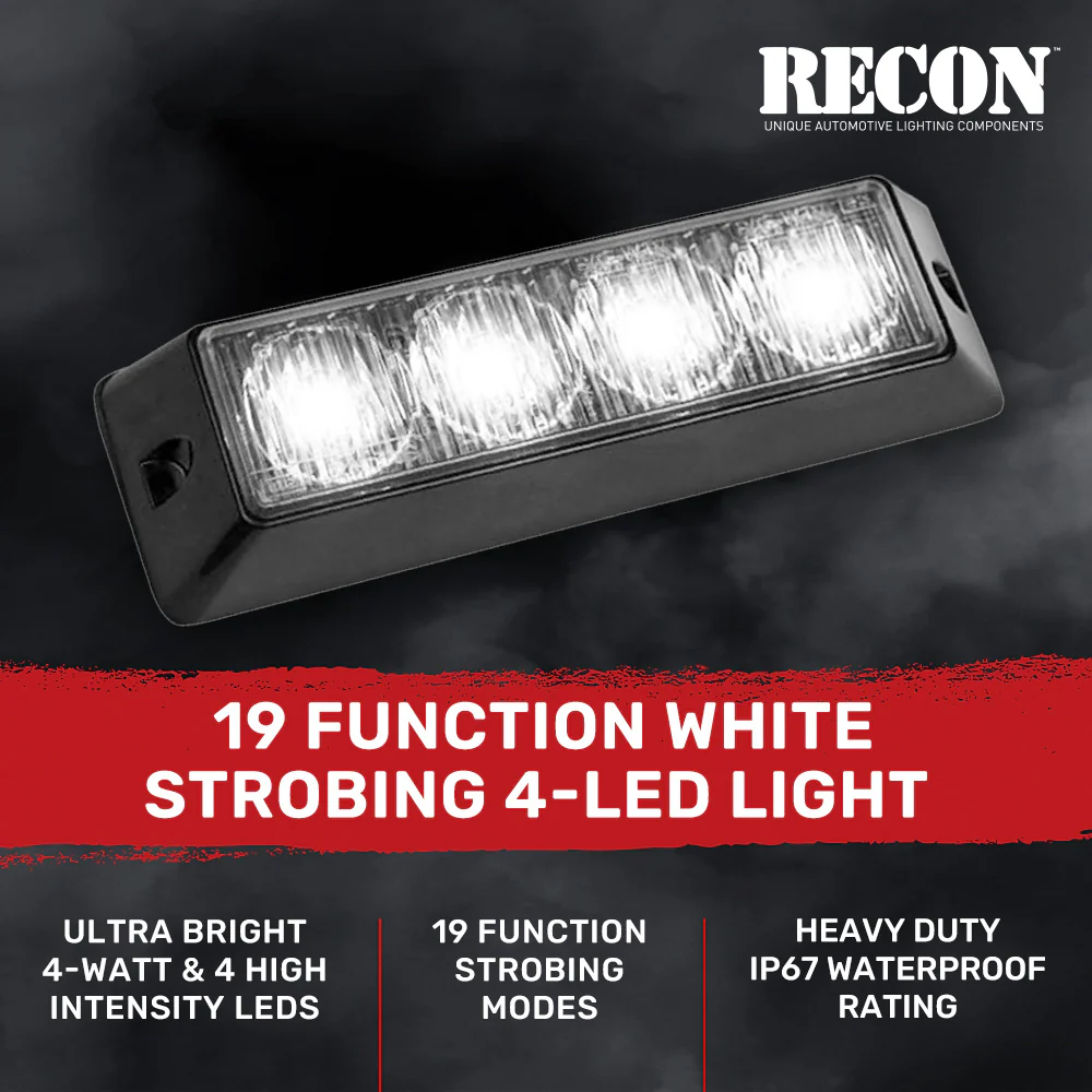 Universal 4-Watt 19 Function 4 LED Emergency Flashing Strobe Light - Multiple Colors - Image 7