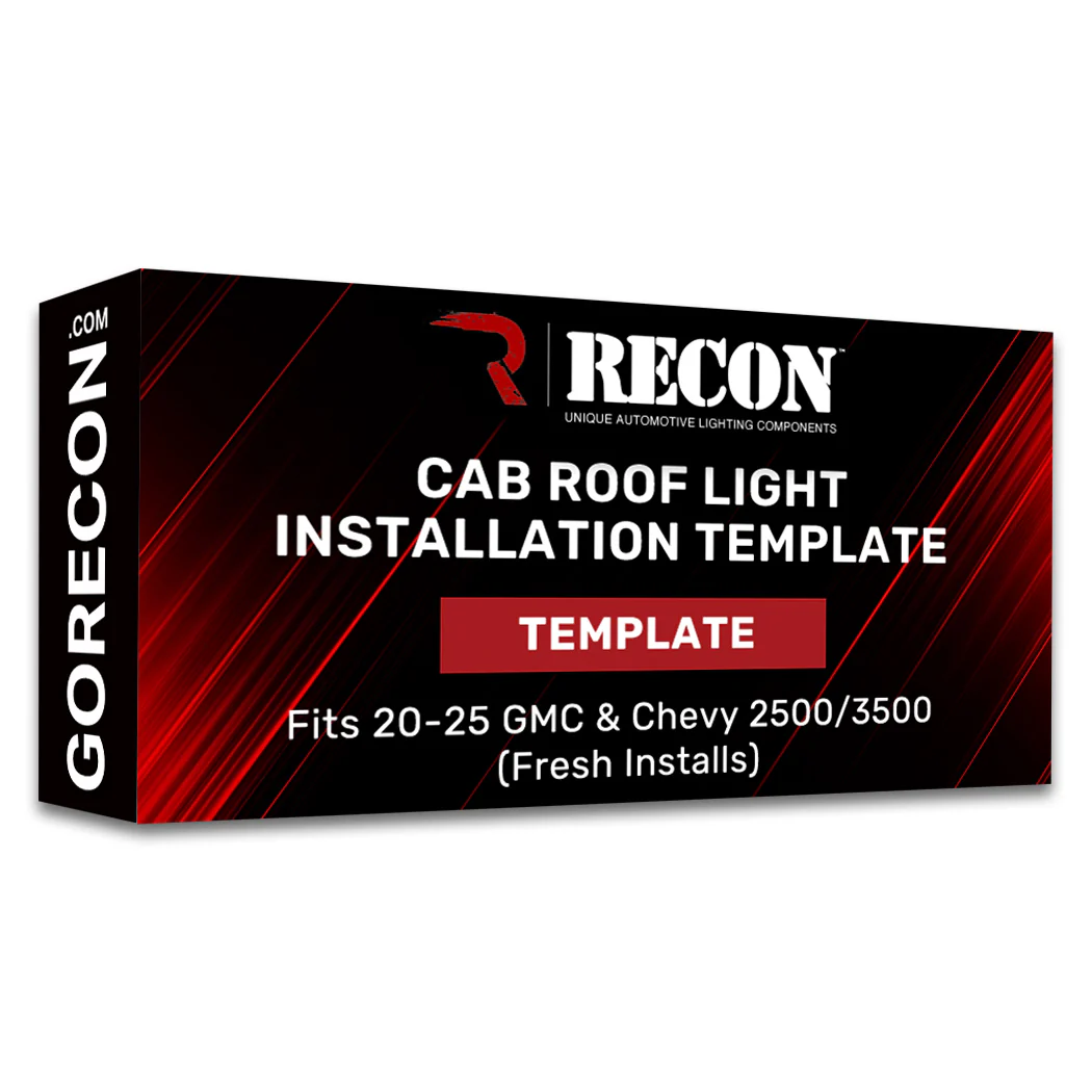 Template For Installing GMC & Chevy Cab Roof Lights Part # 264158X Series (Fresh Installs) - Image 3