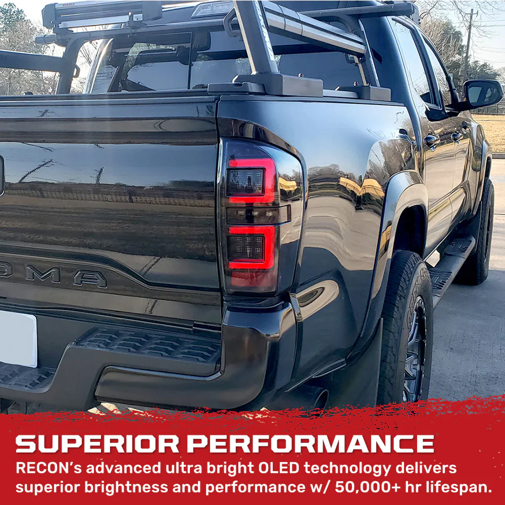 Toyota Tacoma 16-23 (3rd Gen) Ultra Bright OLED Tail Lights - Smoked Lens - Image 5