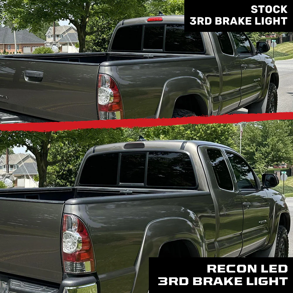 Toyota Tacoma 95-15 Red LED 3rd Brake Light Kit Smoked Lens - Image 6
