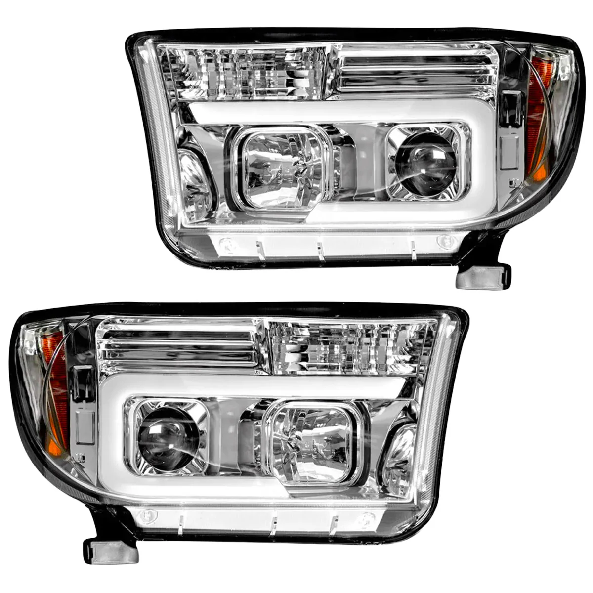 Toyota Tundra & Sequoia 07-13 Projector Headlights Ultra High Power Smooth OLED Halos DRL - Multiple Styles - Image 9