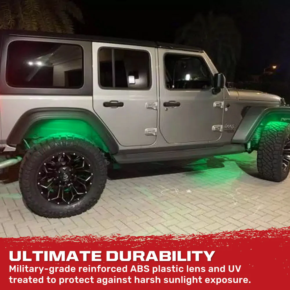 Universal 4-PC Ultra Bright RGB Multicolor CREE LED Underbody Rock Lights Bluetooth Control - Image 7