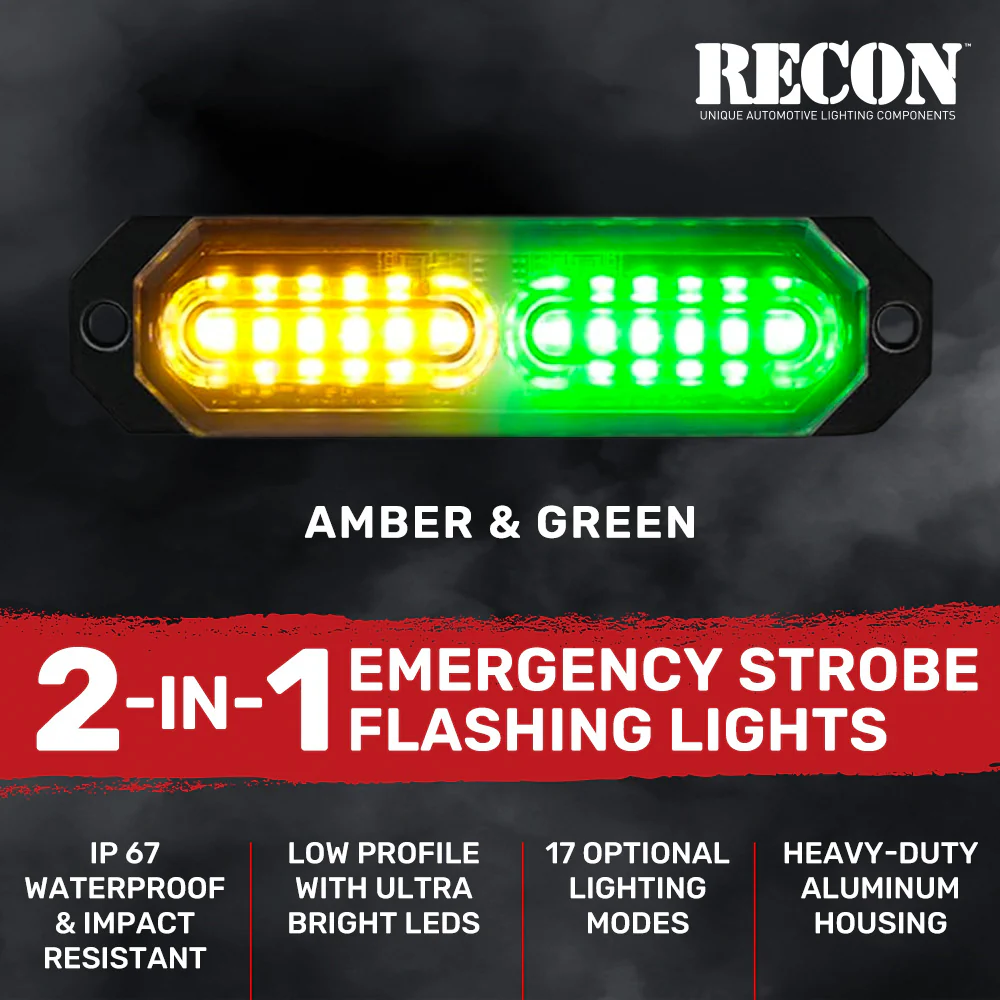 Universal 8-PC Ultra Slim Aluminum Surface Mounted 4.5" Emergency Ultra Bright LED Strobe w/ 17 Light Functions - Multiple Options - Image 18