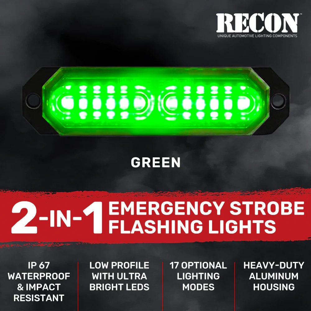 Universal 8-PC Ultra Slim Aluminum Surface Mounted 4.5" Emergency Ultra Bright LED Strobe w/ 17 Light Functions - Multiple Options - Image 67