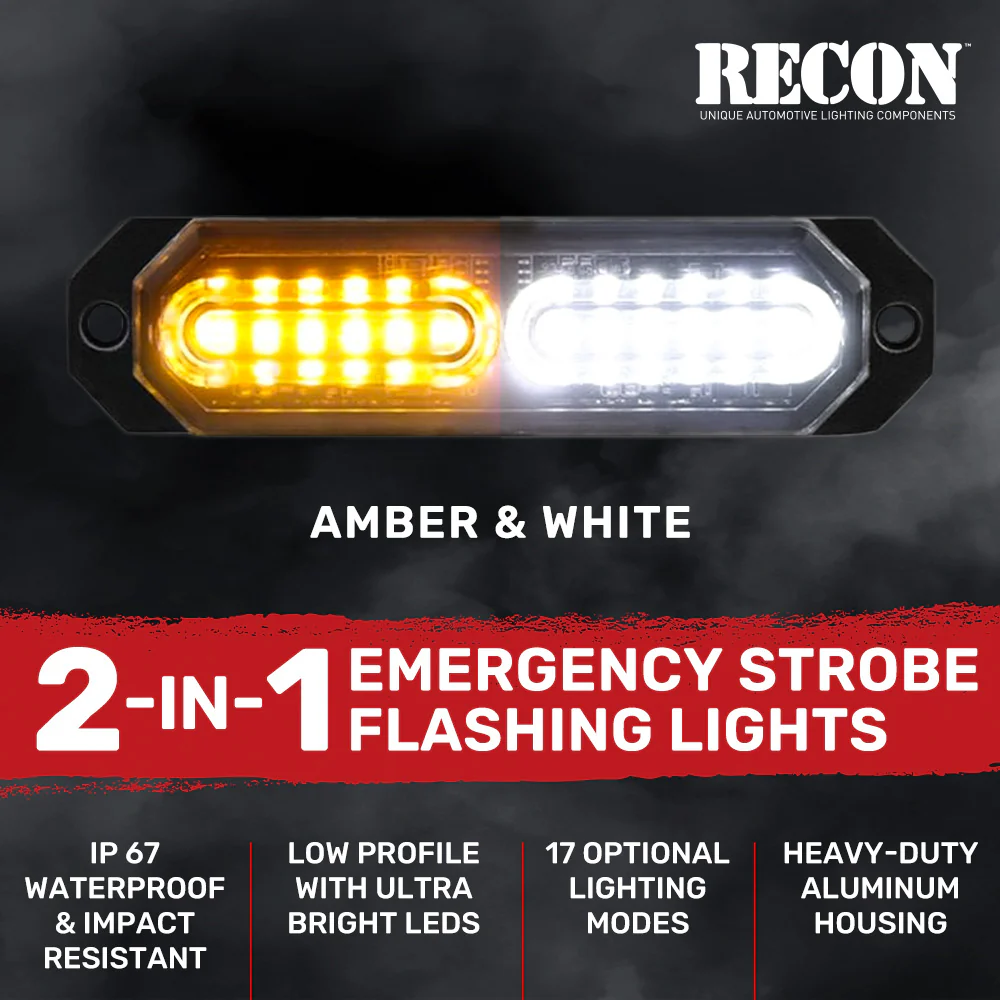 Universal 8-PC Ultra Slim Aluminum Surface Mounted 4.5" Emergency Ultra Bright LED Strobe w/ 17 Light Functions - Multiple Options - Image 8