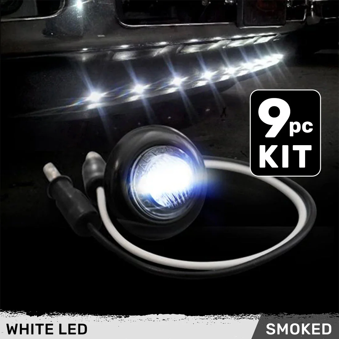 Universal 9-Pc Front Lower Air Dam Ultra Bright LED Light Kit - Multiple Options - Image 22