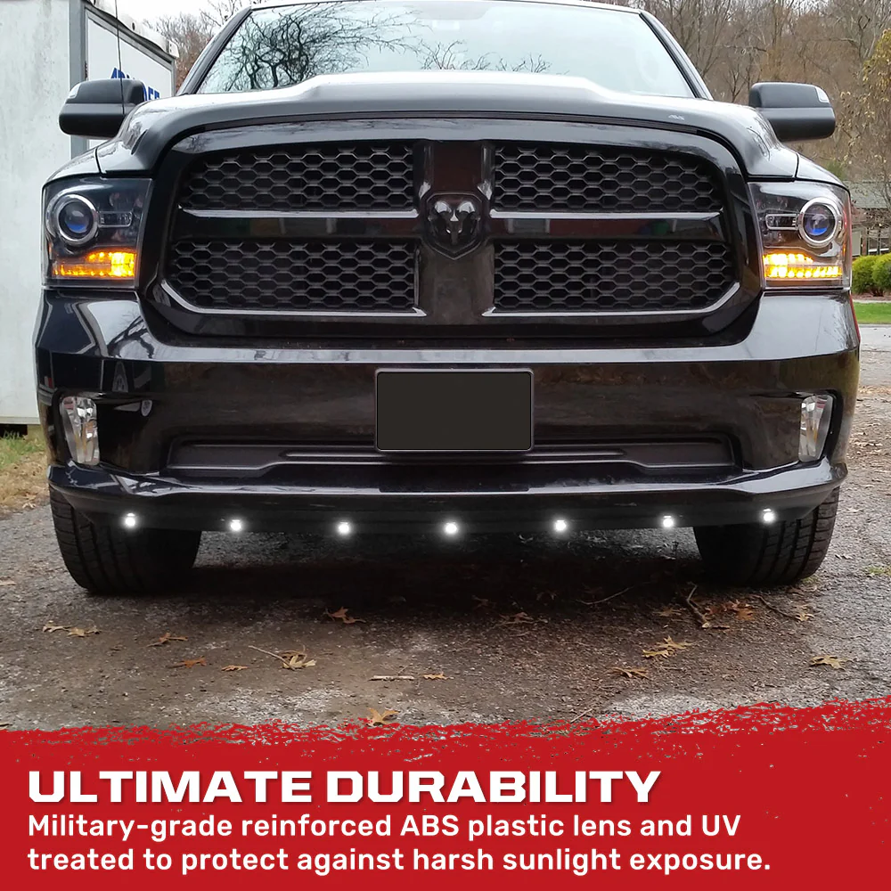 Universal 9-Pc Front Lower Air Dam Ultra Bright LED Light Kit - Multiple Options - Image 24