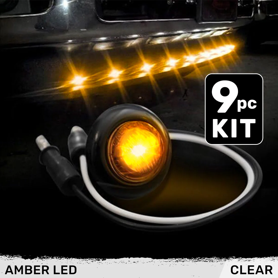 Universal 9-Pc Front Lower Air Dam Ultra Bright LED Light Kit - Multiple Options - Image 47