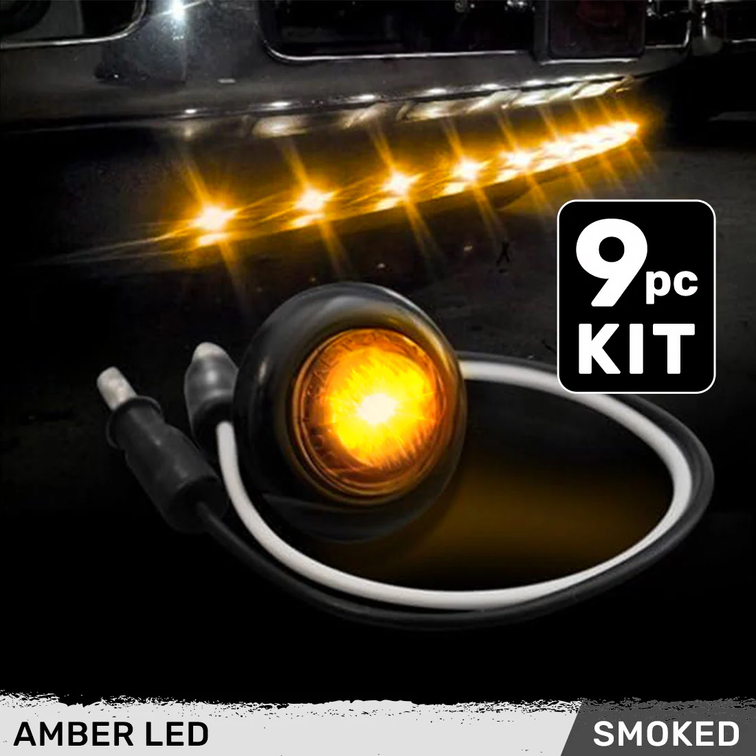 Universal 9-Pc Front Lower Air Dam Ultra Bright LED Light Kit - Multiple Options - Image 9