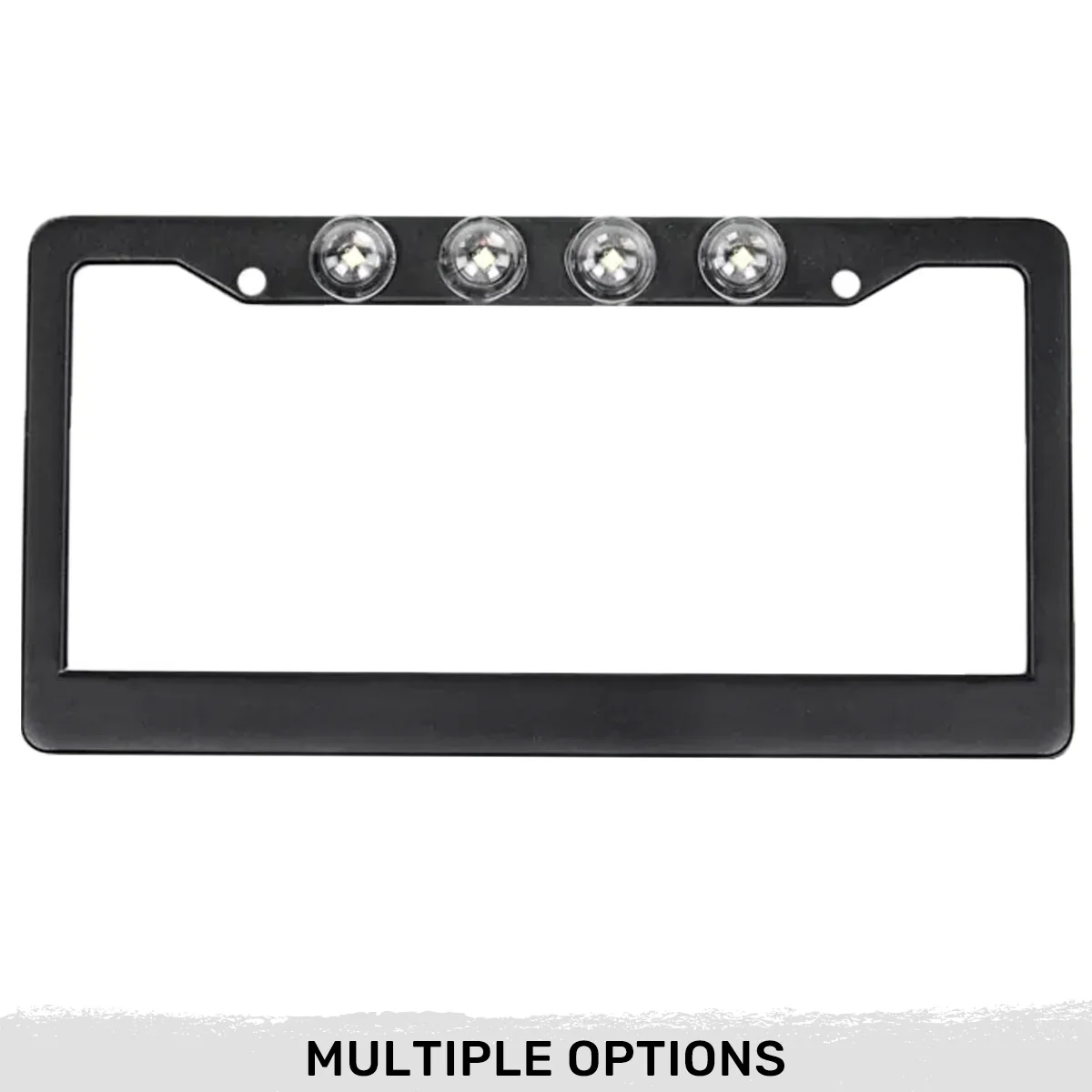 Universal Aluminum Standard U.S License Plate Frame with 4 XML CREE LED Reverse Lights - Multiple Options